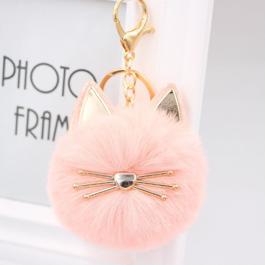 Wholesale Artificial Fur Cat Fur Ball Key Chain